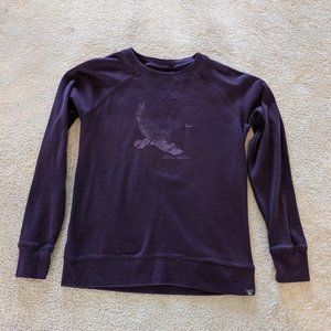 Eddie Bauer Purple Bird Graphic Sweatshirt Size XS